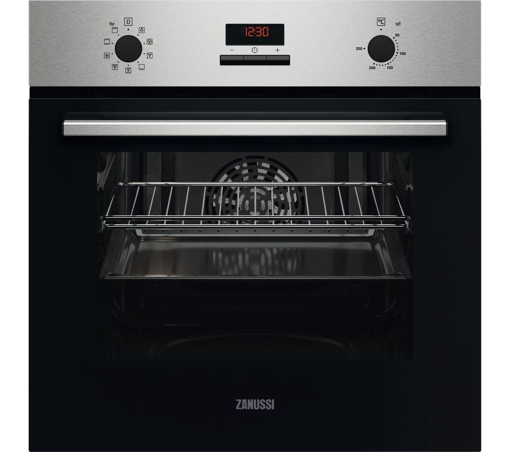 ZANUSSI AquaClean ZOHNE2X2 Electric Oven - Black  Stainless Steel Stainless Steel