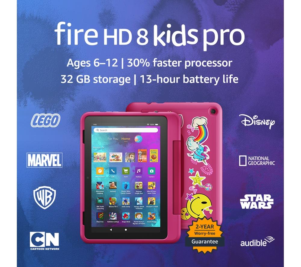 Buy  Fire HD Pro 8 Kids (ages 6-12) Tablet (2022) - 32 GB, Pink