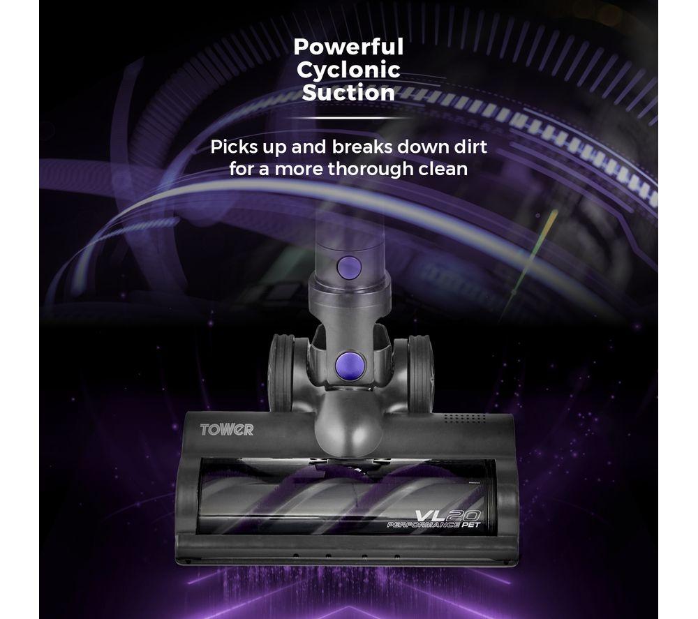 TOWER Pets VL20 Upright Bagless Vacuum Cleaner - Peri Purple image number 5 of 13