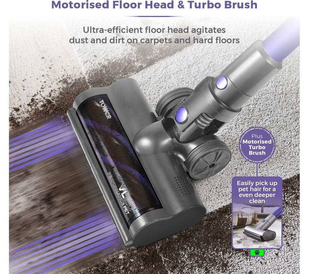 TOWER Pets VL20 Upright Bagless Vacuum Cleaner - Peri Purple image number 6 of 13