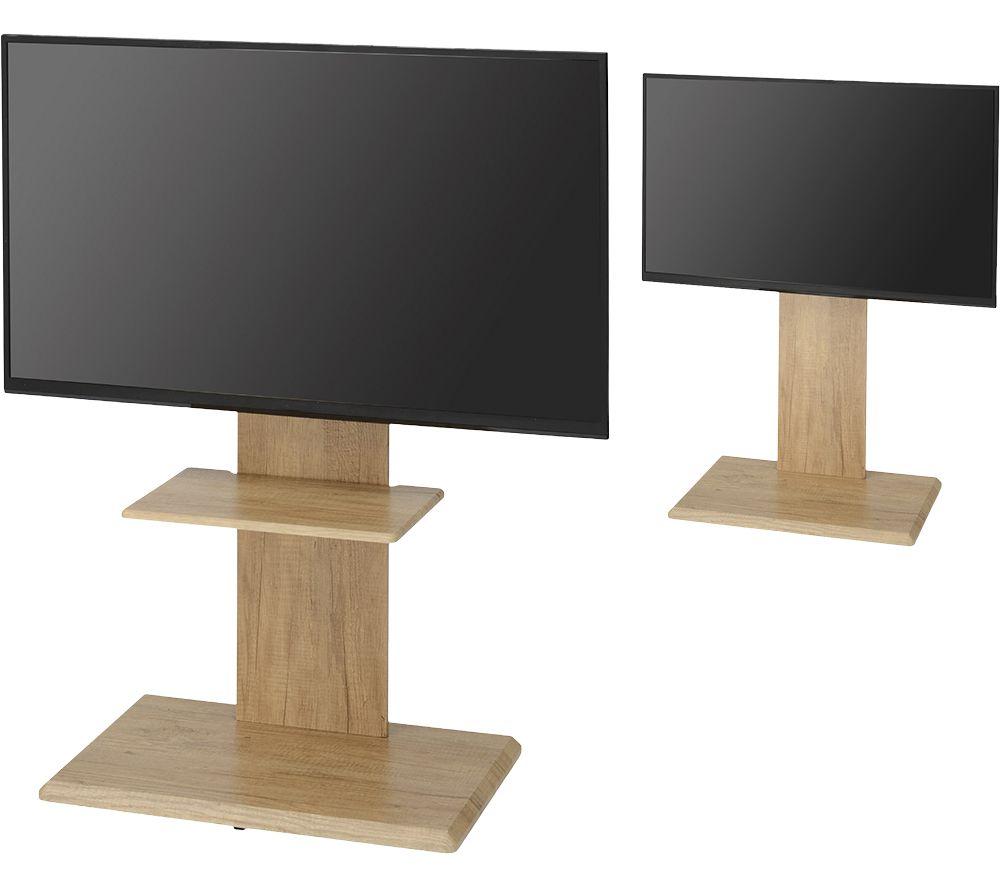 TTAP FS-2-OAK 640 mm TV Stand with Bracket for up to 65" TVs - Black & Oak image number 2 of 6