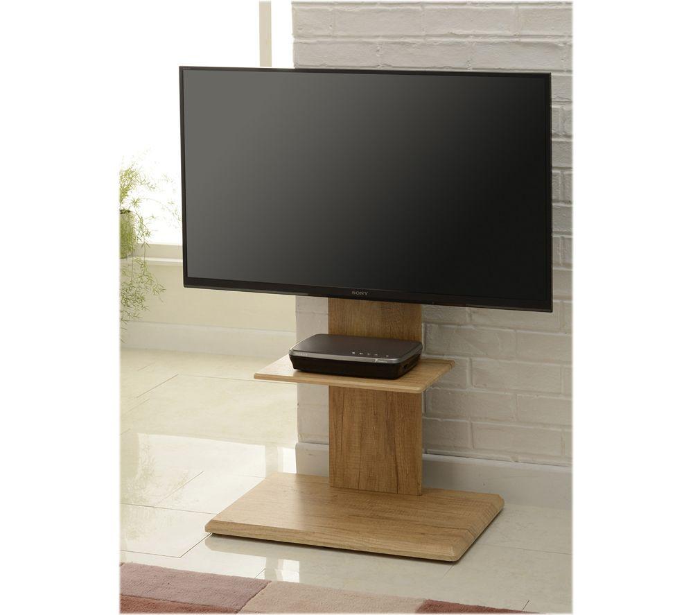 TTAP FS-2-OAK 640 mm TV Stand with Bracket for up to 65" TVs - Black & Oak image number 3 of 6