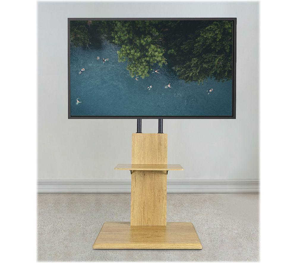 TTAP FS-2-OAK 640 mm TV Stand with Bracket for up to 65" TVs - Black & Oak image number 4 of 6
