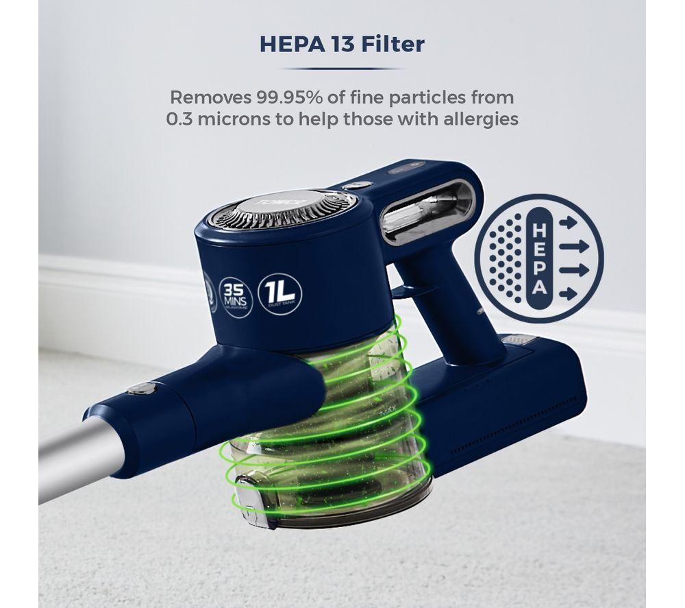 TOWER Plus Anti-Tangle 3-in-1 VL35 Cordless Vacuum Cleaner - Blue & Silver image number 7 of 16