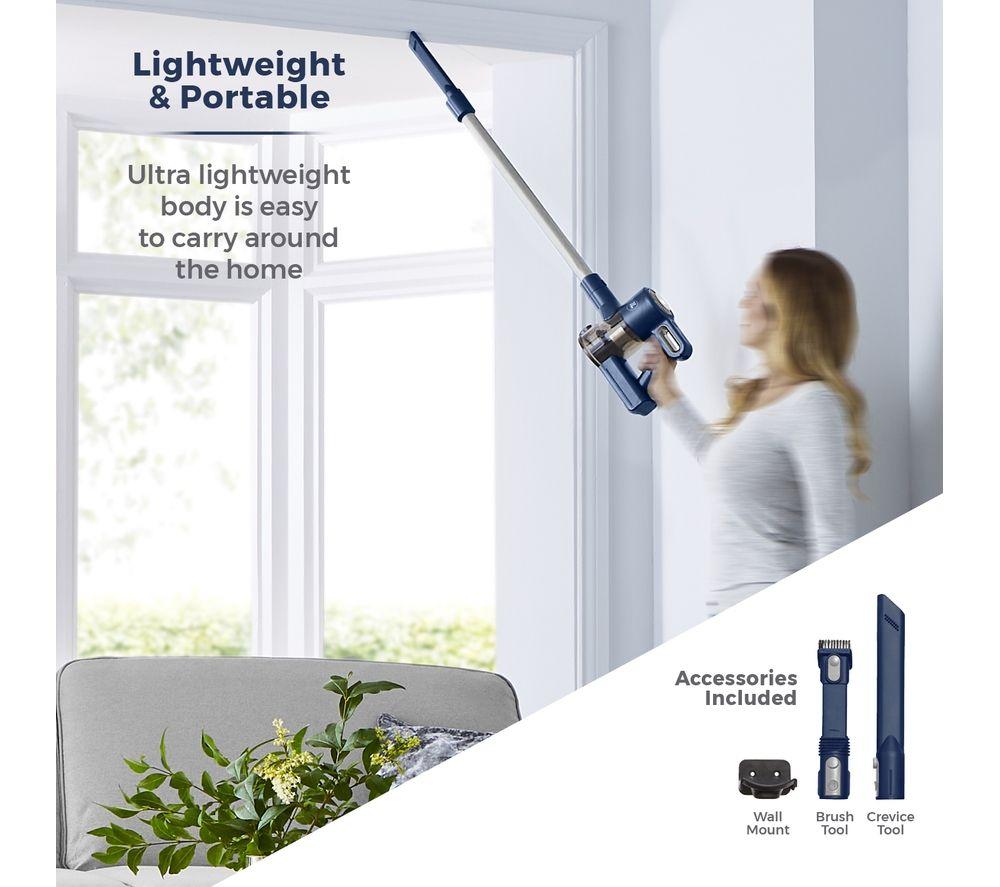 TOWER Plus Anti-Tangle 3-in-1 VL35 Cordless Vacuum Cleaner - Blue & Silver image number 8 of 16