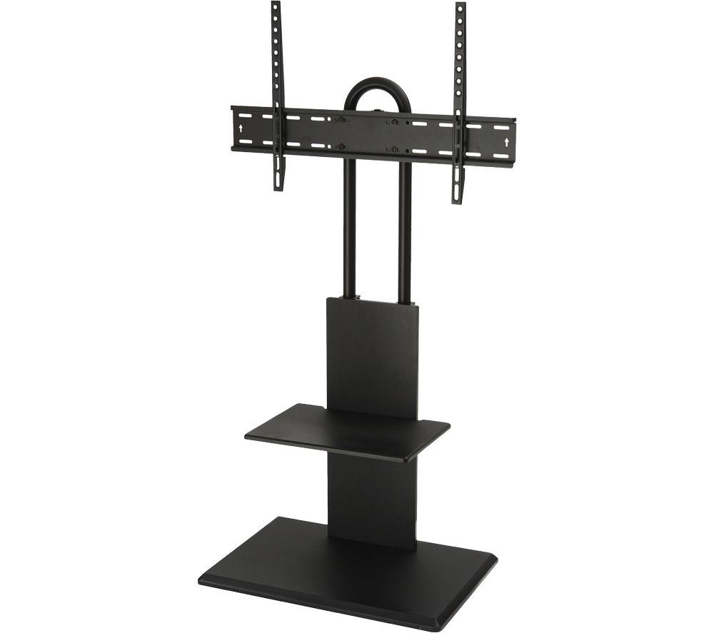 TTAP FS-2-BLK 640 mm TV Stand with Bracket - Black, Black