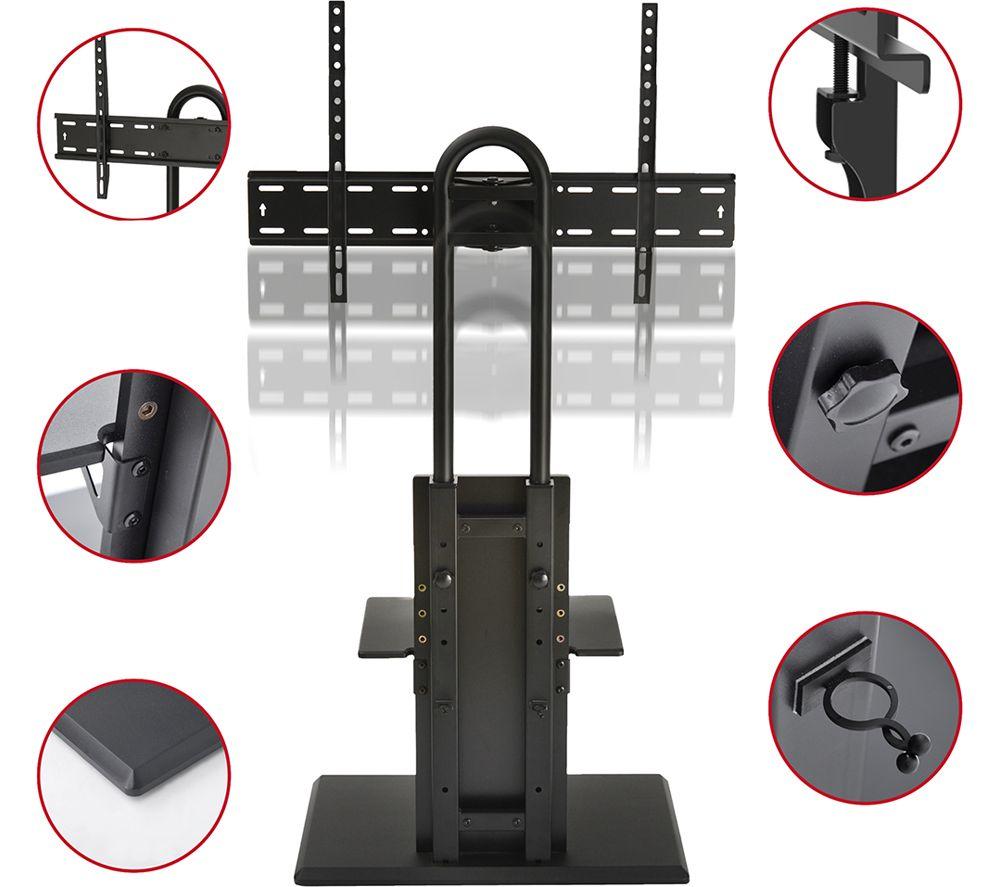 TTAP FS-2-BLK 640 mm TV Stand with Bracket for up to 65" TVs - Black image number 6 of 6