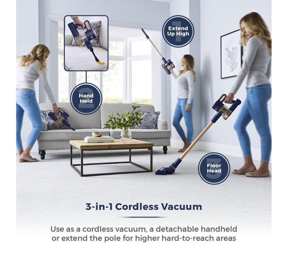 TOWER Pro Pet 3-in-1 VL45 Cordless Vacuum Cleaner - Blue & Gold image number 4 of 17