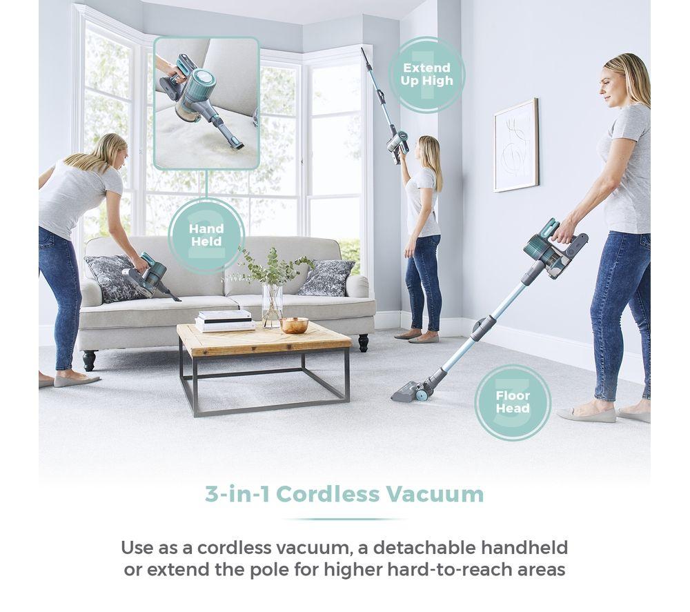 TOWER Flexi 3-in-1 VL70 Cordless Vacuum Cleaner - Aqua & Silver image number 4 of 17