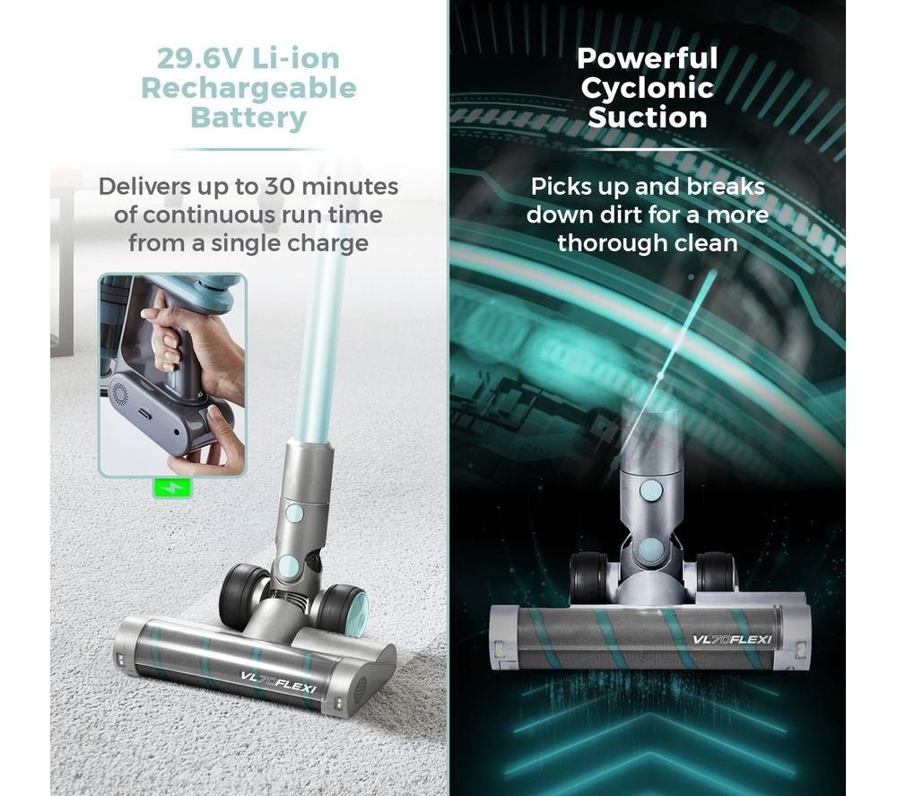 TOWER Flexi 3-in-1 VL70 Cordless Vacuum Cleaner - Aqua & Silver image number 6 of 17