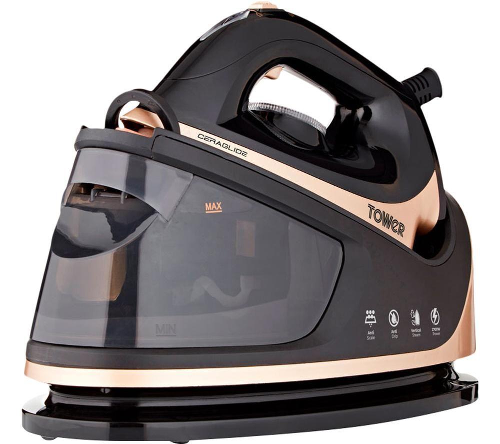 TOWER T22023GLD Steam Generator Iron - Black