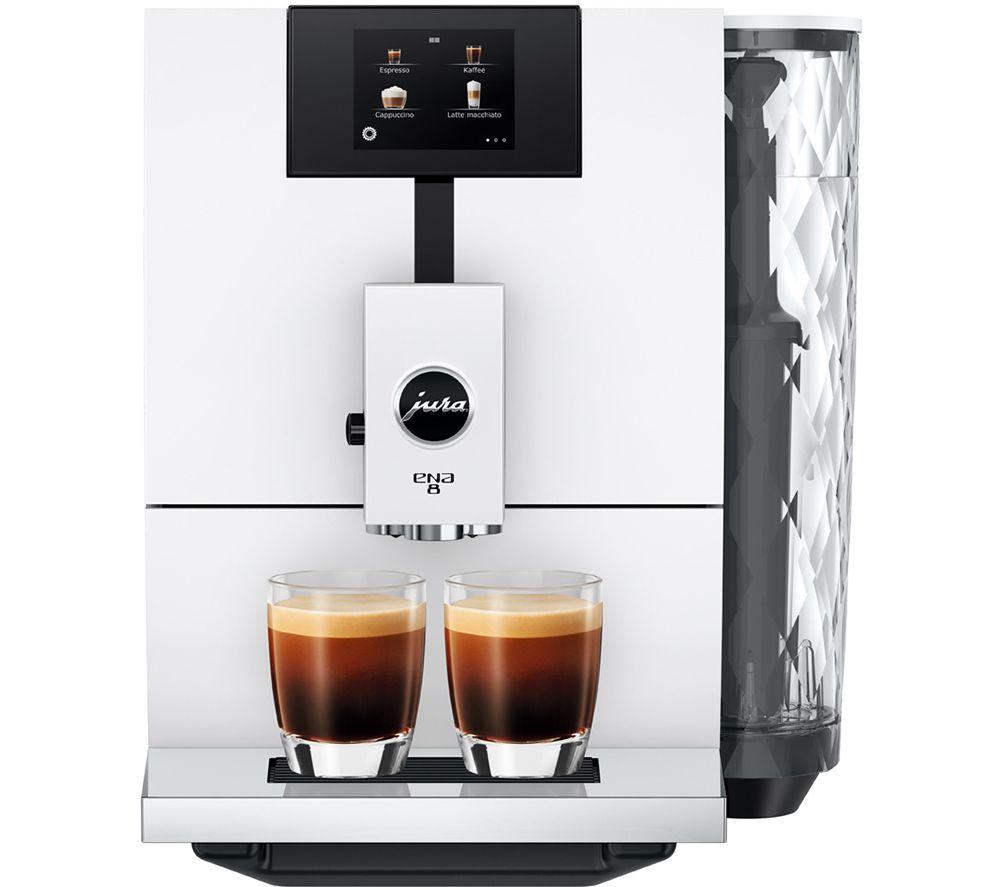 JURA ENA 8 Bean to Cup Coffee Machine - Nordic White, White