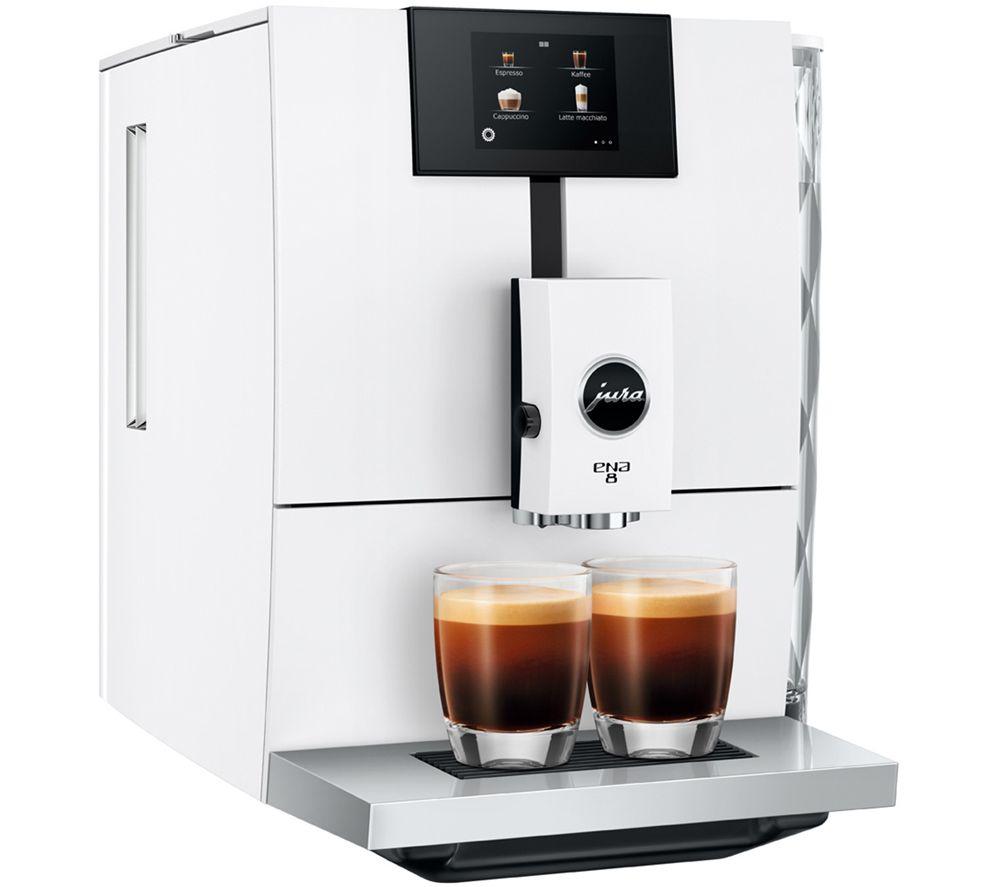 JURA ENA 8 Bean to Cup Coffee Machine - Nordic White image number 4 of 9