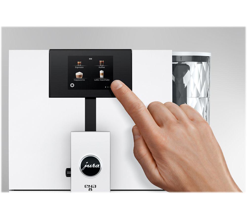 JURA ENA 8 Bean to Cup Coffee Machine - Nordic White image number 7 of 9