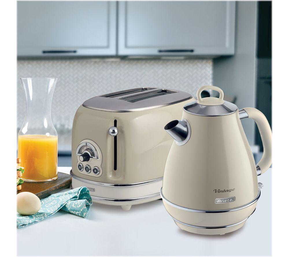 ARIETE ARPK1 Vintage 2-Slice Toaster & Jug Kettle Bundle - Beige image number 4 of 4