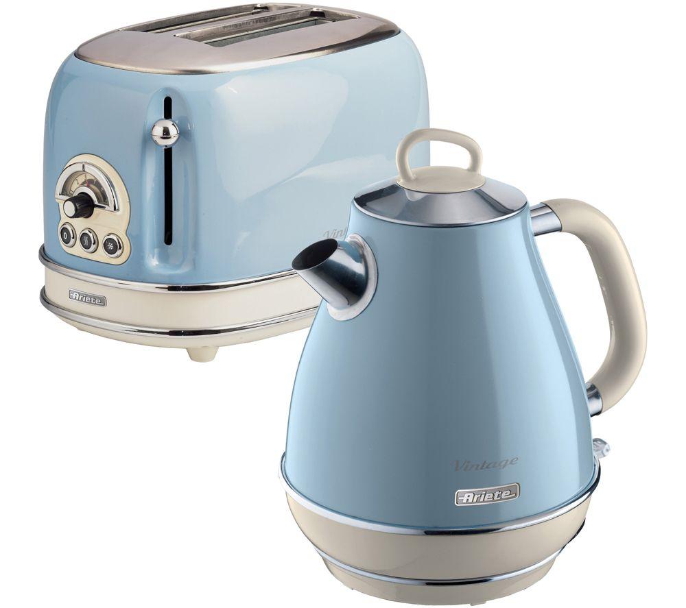 ARIETE ARPK3 Vintage 2-Slice Toaster & Jug Kettle Bundle - Blue