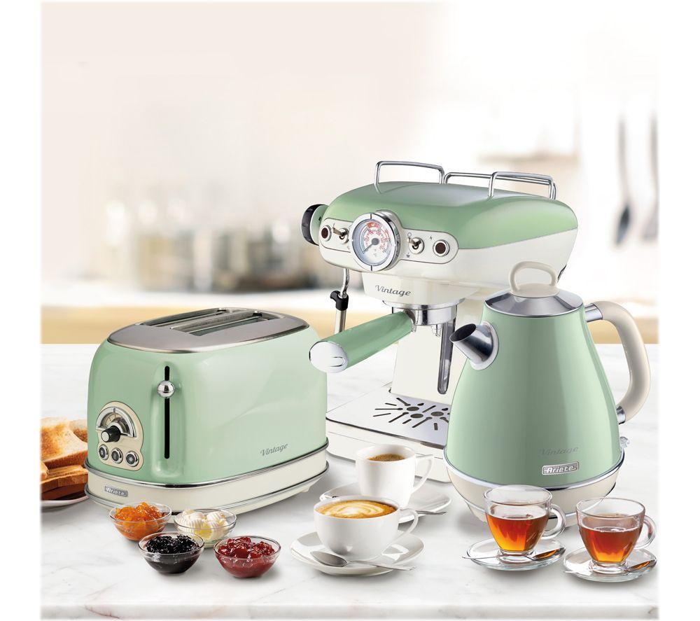 ARIETE Vintage ARPK5 Coffee Machine, Toaster & Kettle Bundle - Green image number 5 of 5