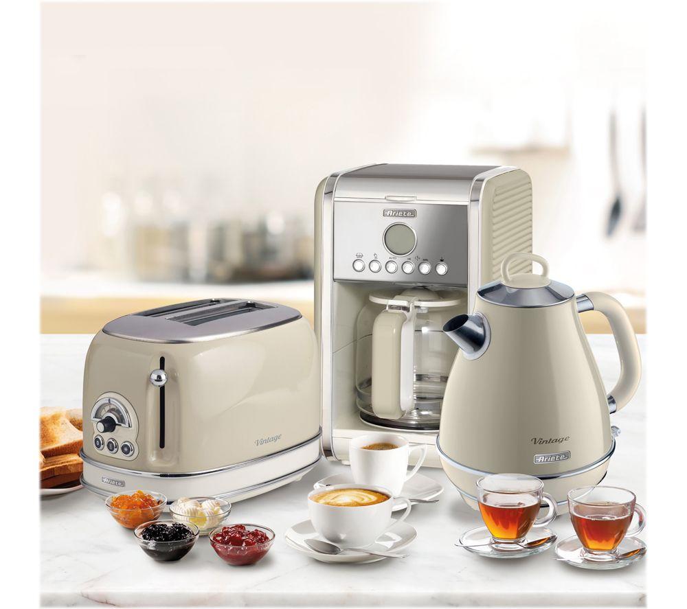 ARIETE Vintage ARPK7 Coffee Machine, Toaster & Kettle Bundle - Beige image number 11 of 13