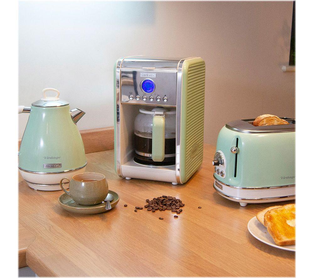 ARIETE Vintage ARPK8 Coffee Machine, Toaster & Kettle Bundle - Green image number 9 of 12