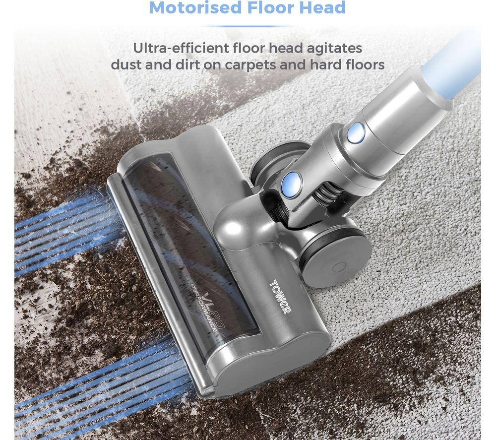 TOWER Performance VL20 Upright Bagless Vacuum Cleaner - Aqua Blue image number 6 of 12