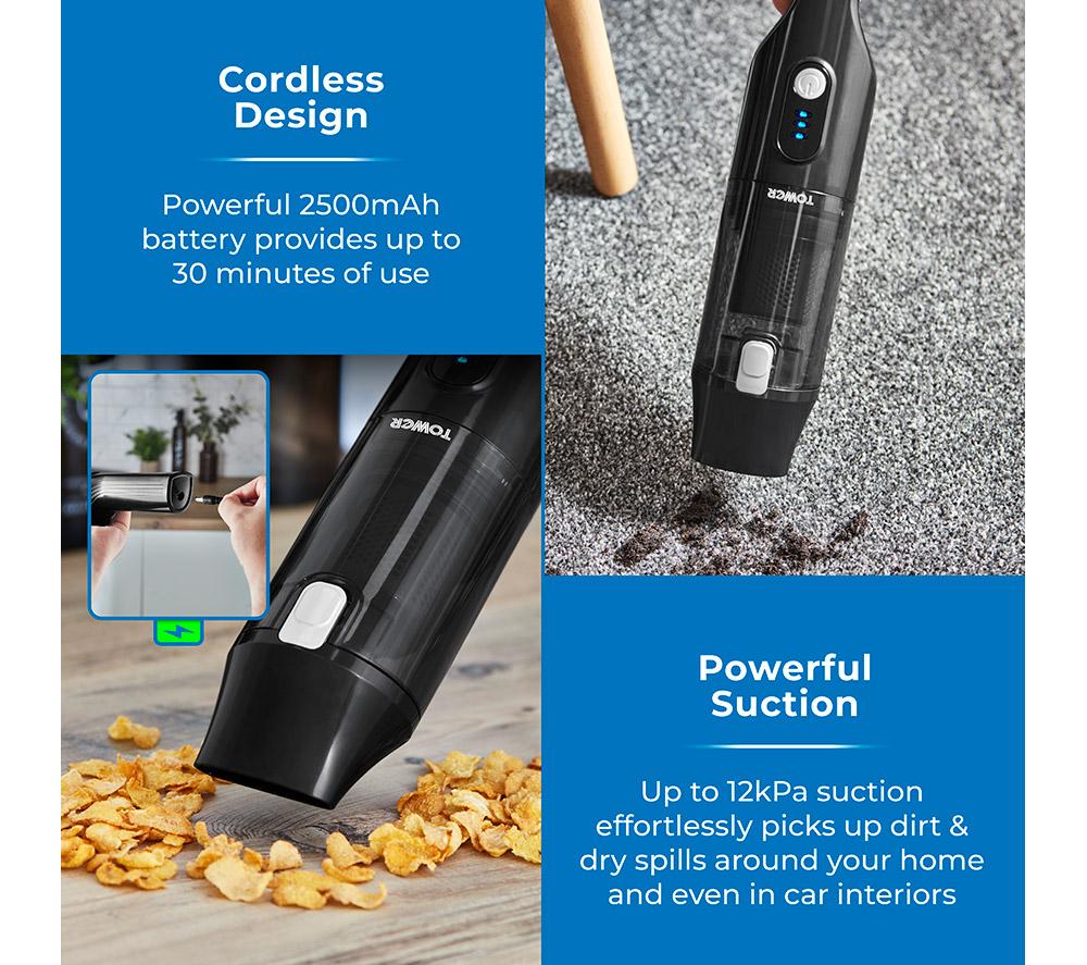 TOWER T527000 Handheld Vacuum Cleaner - Black image number 3 of 17
