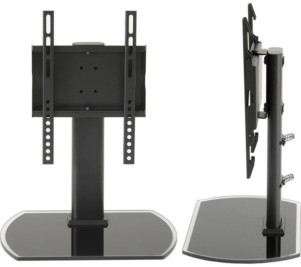 TTAP TT22S 370 mm TV Stand with Bracket for up to 43" TVs - Black Glass image number 2 of 6