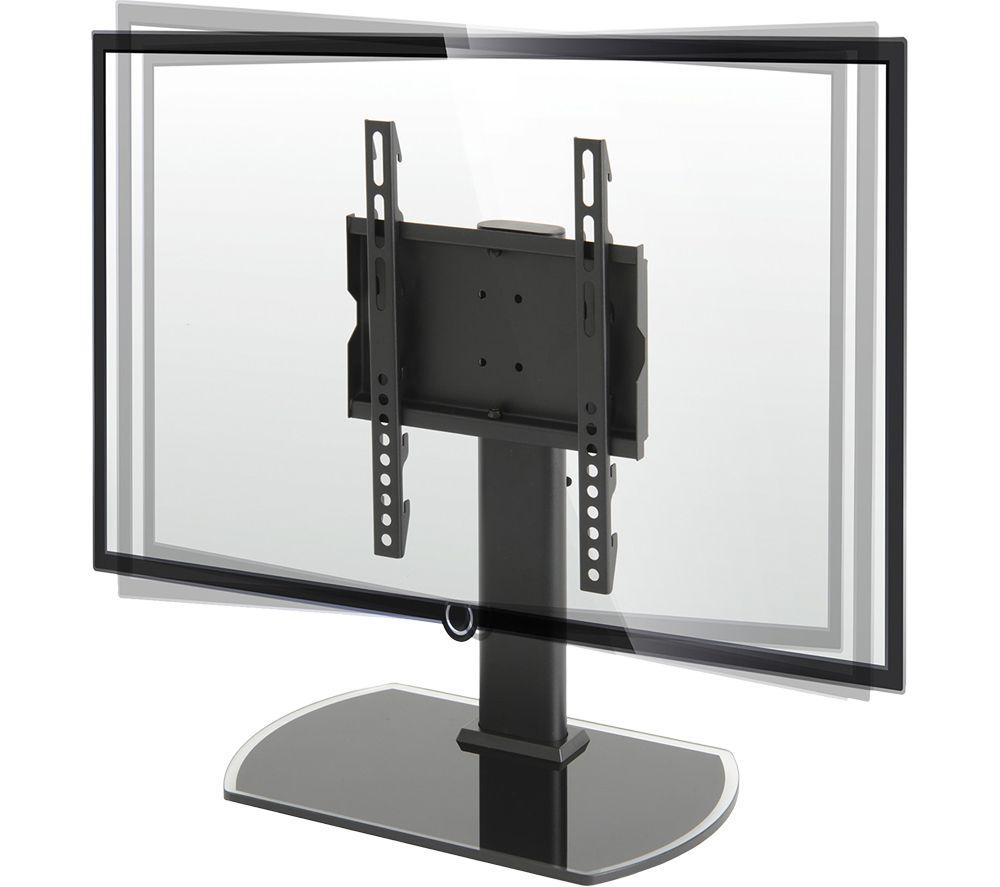 TTAP TT22S 370 mm TV Stand with Bracket for up to 43" TVs - Black Glass image number 5 of 6