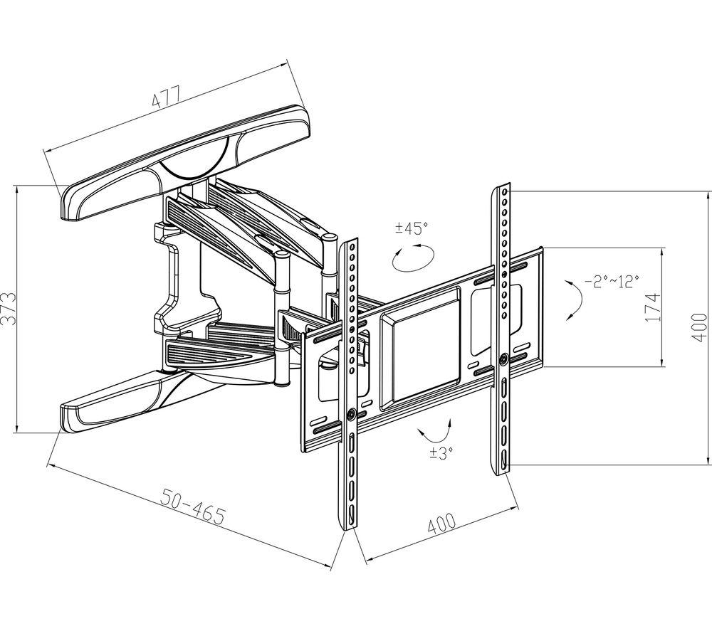 TTAP TTD404DA4 Full Motion 43-75" TV Bracket image number 2 of 4