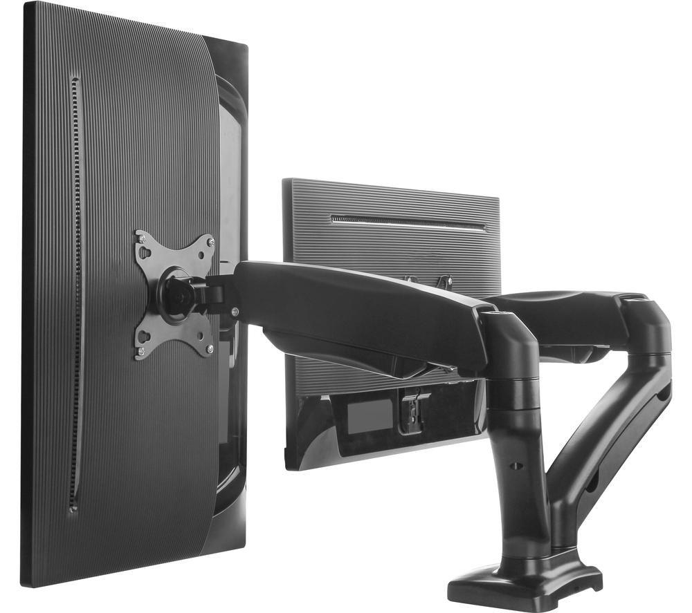 TTAP TTD-101M2-GAS Dual Arm Tilt & Swivel 17-32" Monitor Desk Mount image number 2 of 4