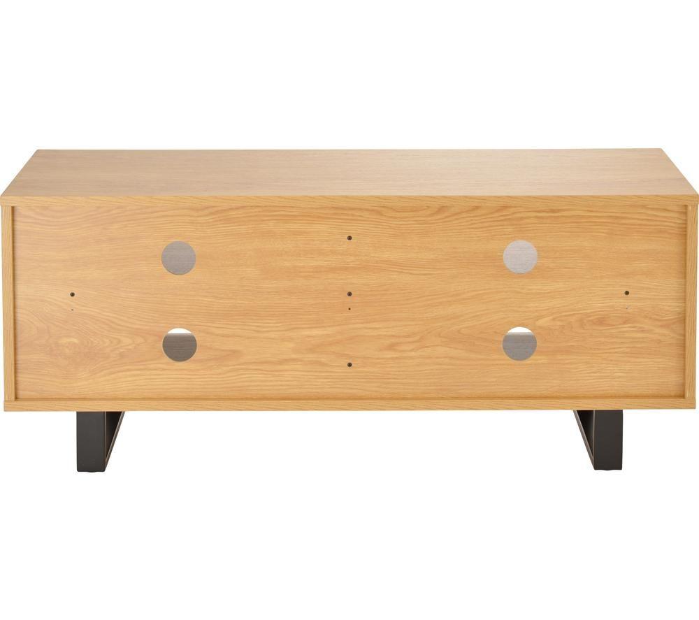 TTAP Verona 1200 mm TV Stand for up to 55" TVs - Oak & Black image number 4 of 6