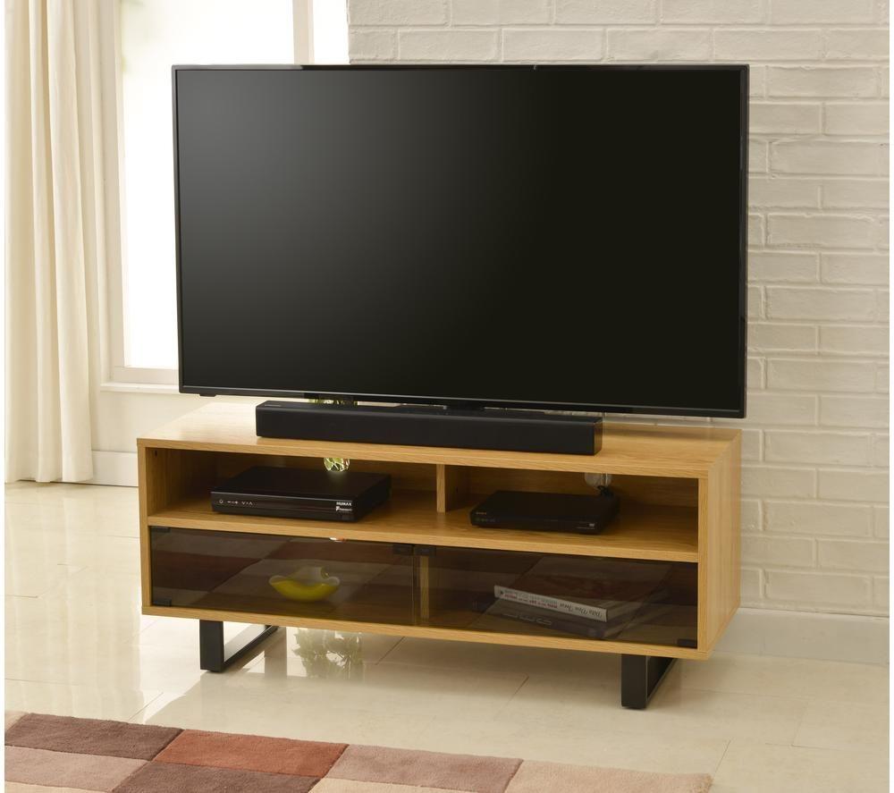 TTAP Verona 1200 mm TV Stand for up to 55" TVs - Oak & Black image number 6 of 6