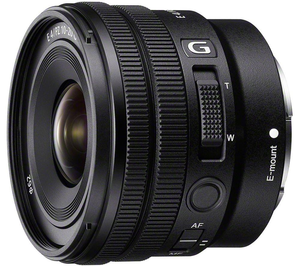 SONY E PZ 10-20 mm f/4 F4 G Wide-Angle Zoom Lens, Black