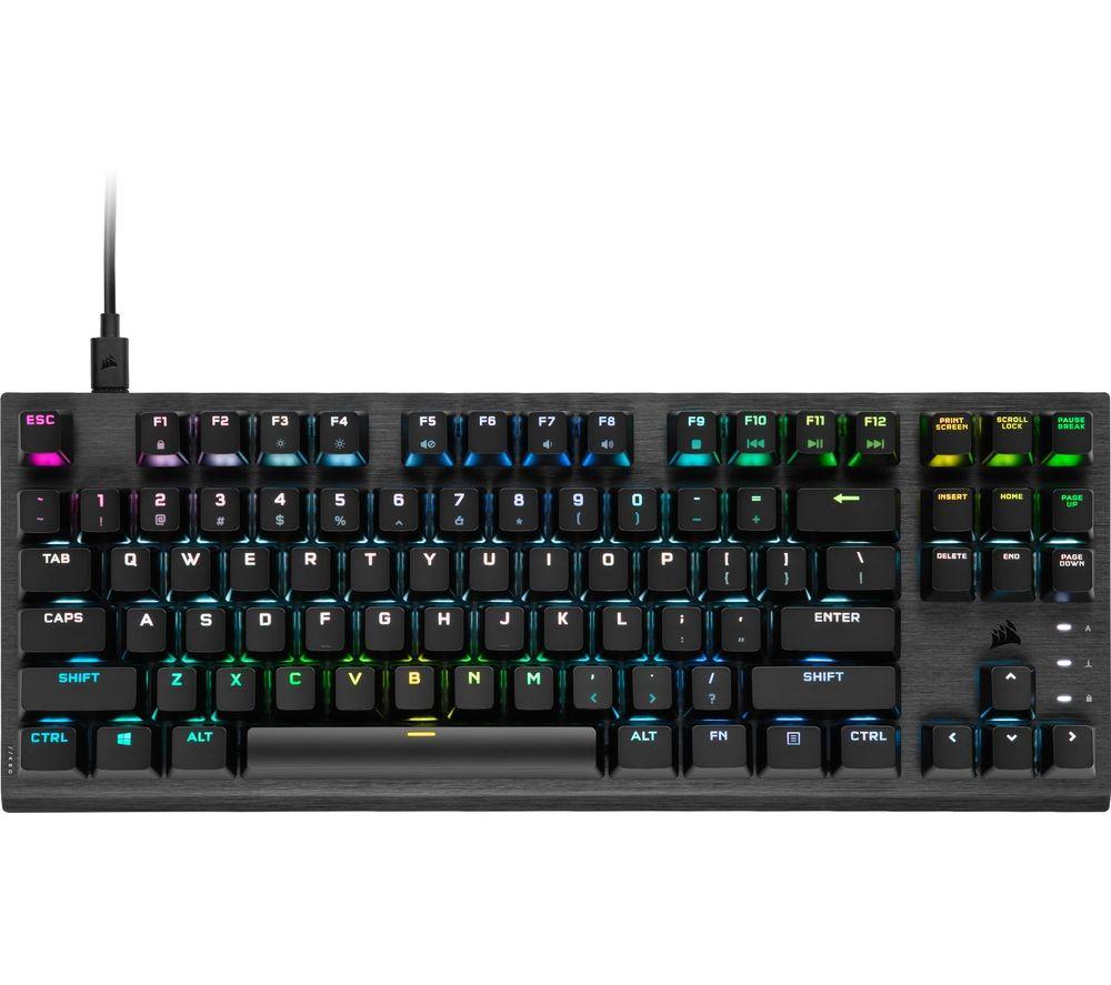 CORSAIR K60 RGB PRO TKL Mechanical Gaming Keyboard - Black, Black