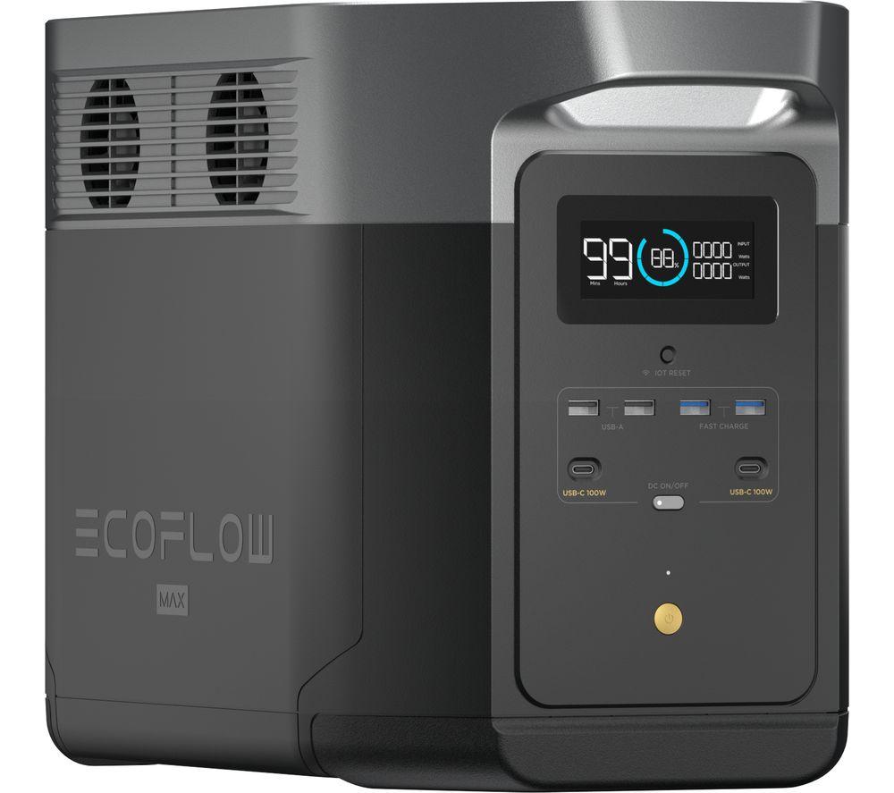 ECOFLOW DELTA Max 1600 1612 Wh Portable Power Station SilverGreyBlack