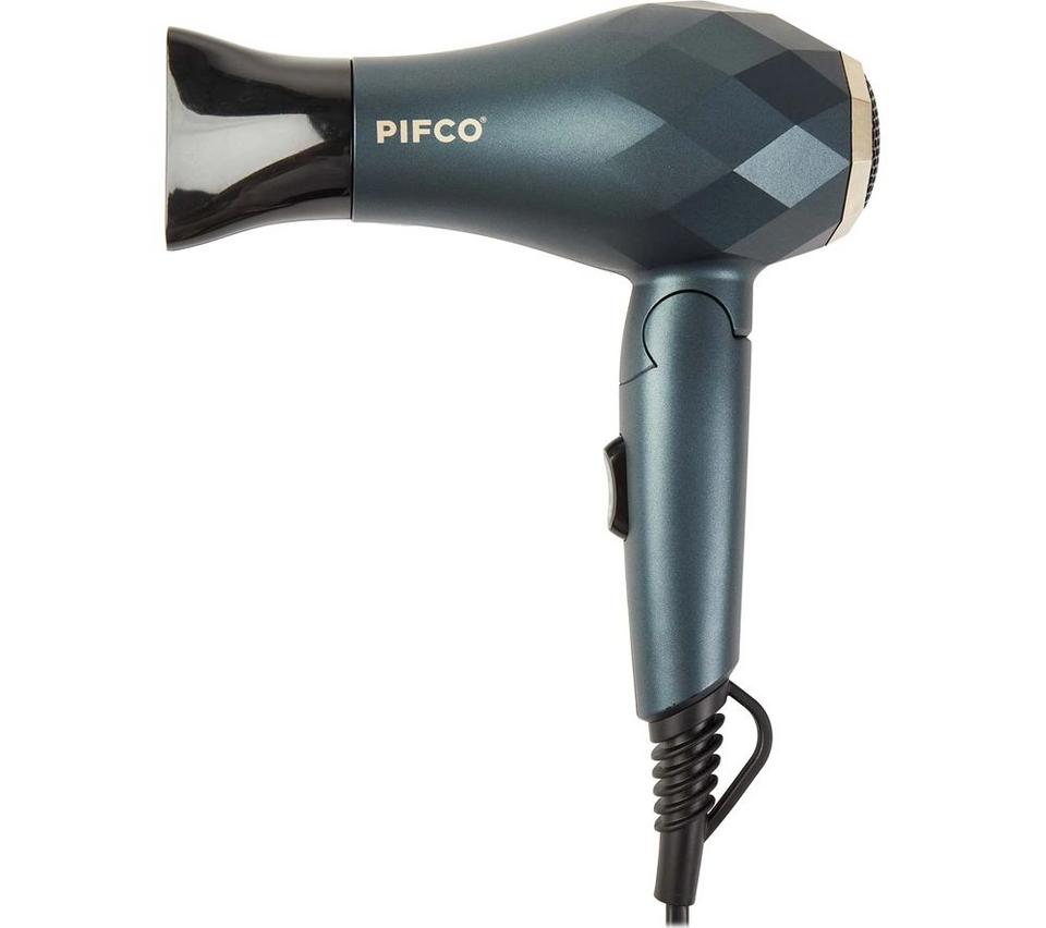 PIFCO Diamond Dry 204516 Travel Hair Dryer - Blue & Gold