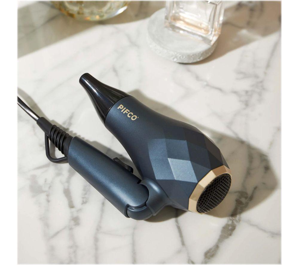PIFCO Diamond Dry 204516 Travel Hair Dryer - Blue & Gold image number 6 of 6