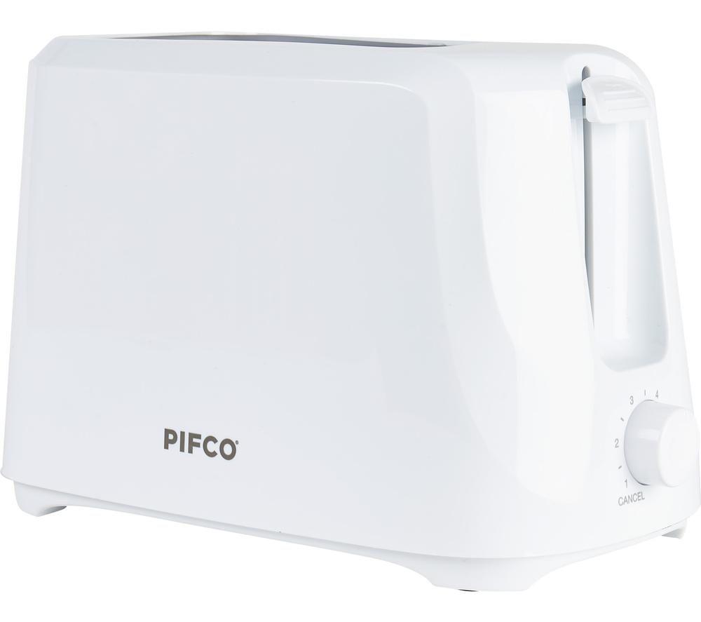 Pifco Home Essential 204639 2-Slice Toaster - White, White