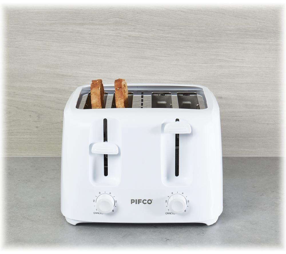 PIFCO Home Essential 204707 4-Slice Toaster - White image number 3 of 3
