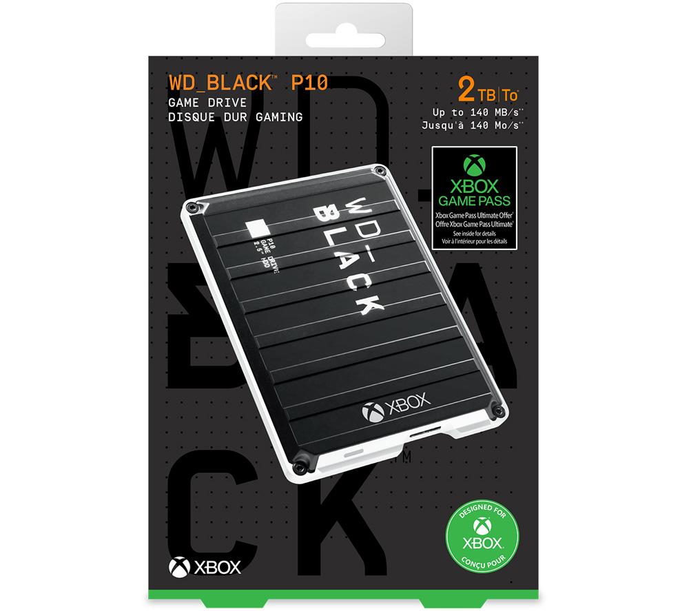 Buy WD BLACK P10 Game Drive for Xbox 2 TB Black Currys