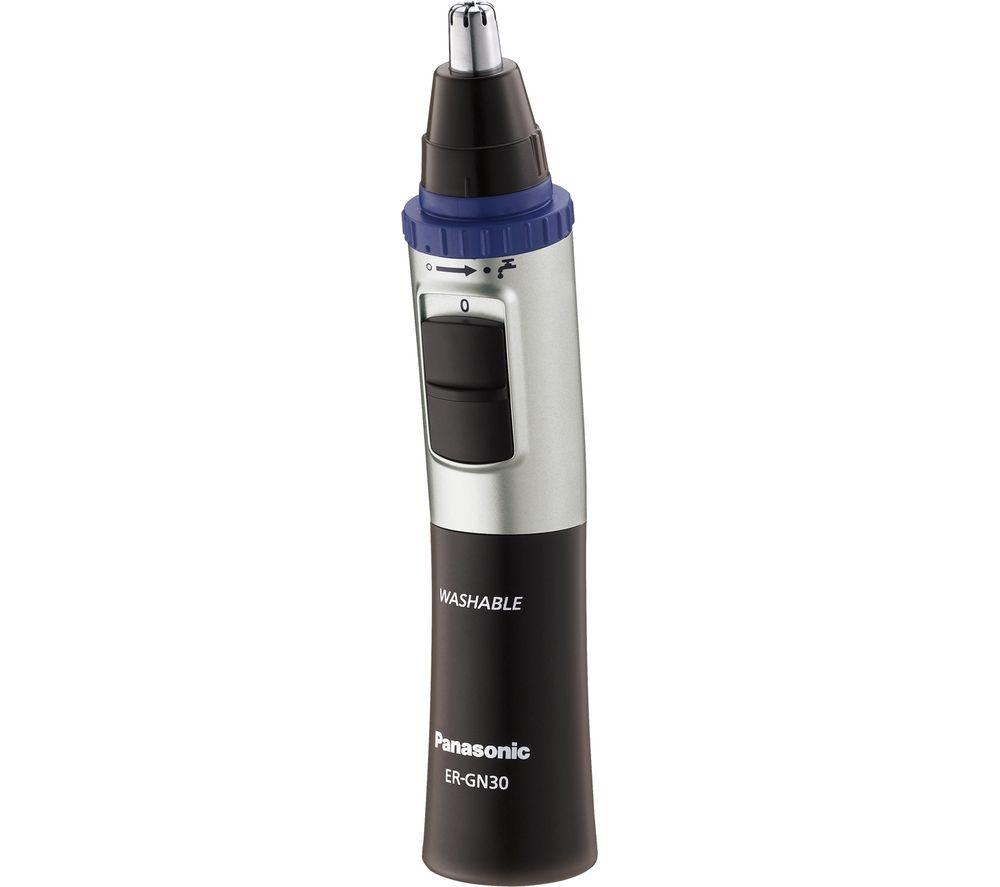 PANASONIC ER-GN30-K503 Wet & Dry Nose & Ear Trimmer - Black & Silver, Silver/Grey,Black