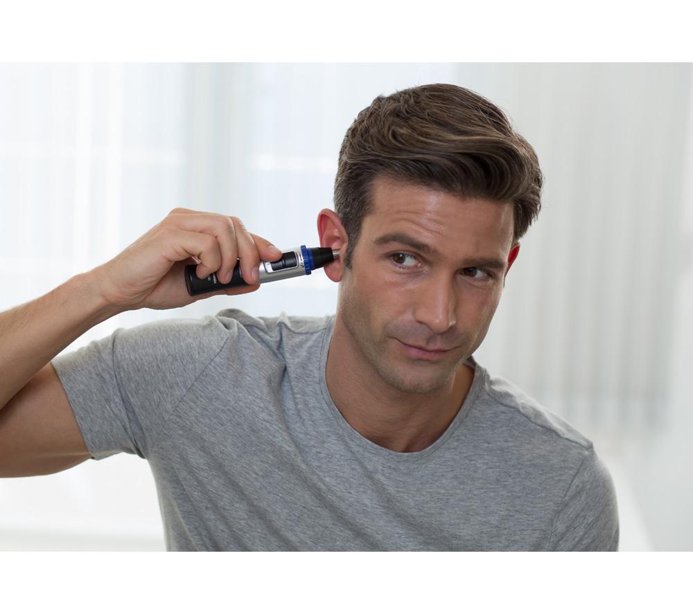 PANASONIC ER-GN30-K503 Wet & Dry Nose & Ear Trimmer - Black & Silver image number 4 of 8