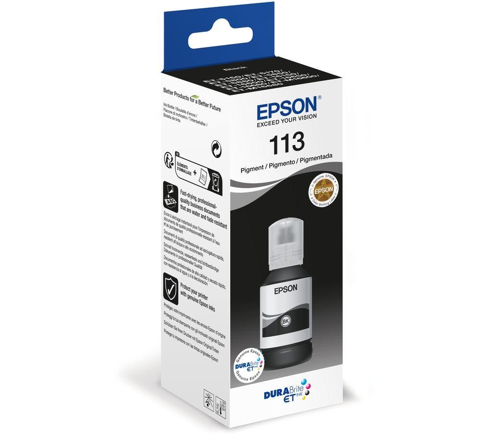 EPSON Ecotank 113 Black Ink Bottle, Black