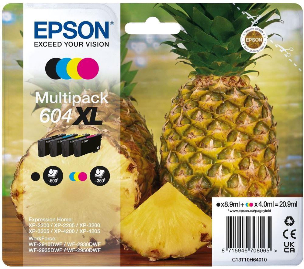 EPSON 604 XL Pineapple Cyan, Magenta, Yellow & Black Ink Cartridges - Multipack, Black,Yellow,Cyan,M