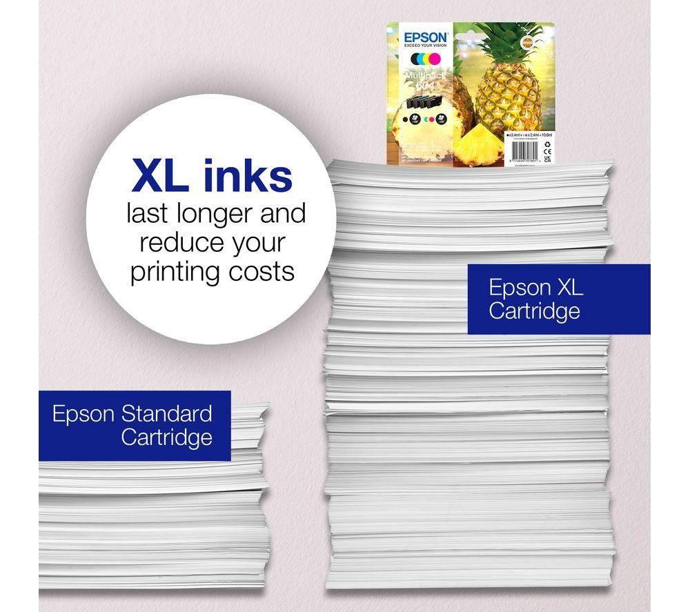 EPSON 604 XL Pineapple Cyan, Magenta, Yellow & Black Ink Cartridges - Multipack image number 4 of 7