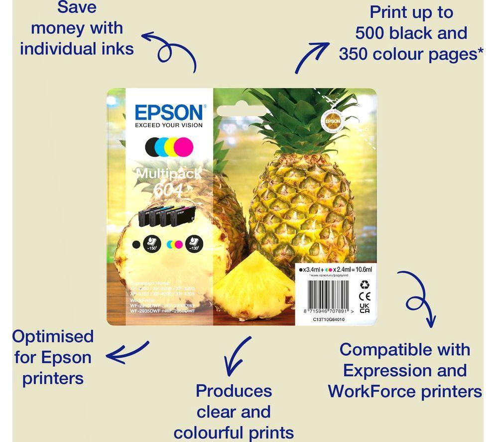 EPSON 604 Pineapple Black Ink Cartridge image number 2 of 6
