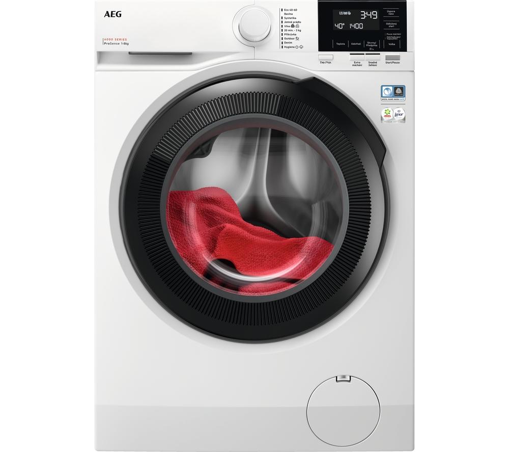 Image of AEG 6000 ProSense LFR61844B 8 kg 1400 Spin Washing Machine - White, White