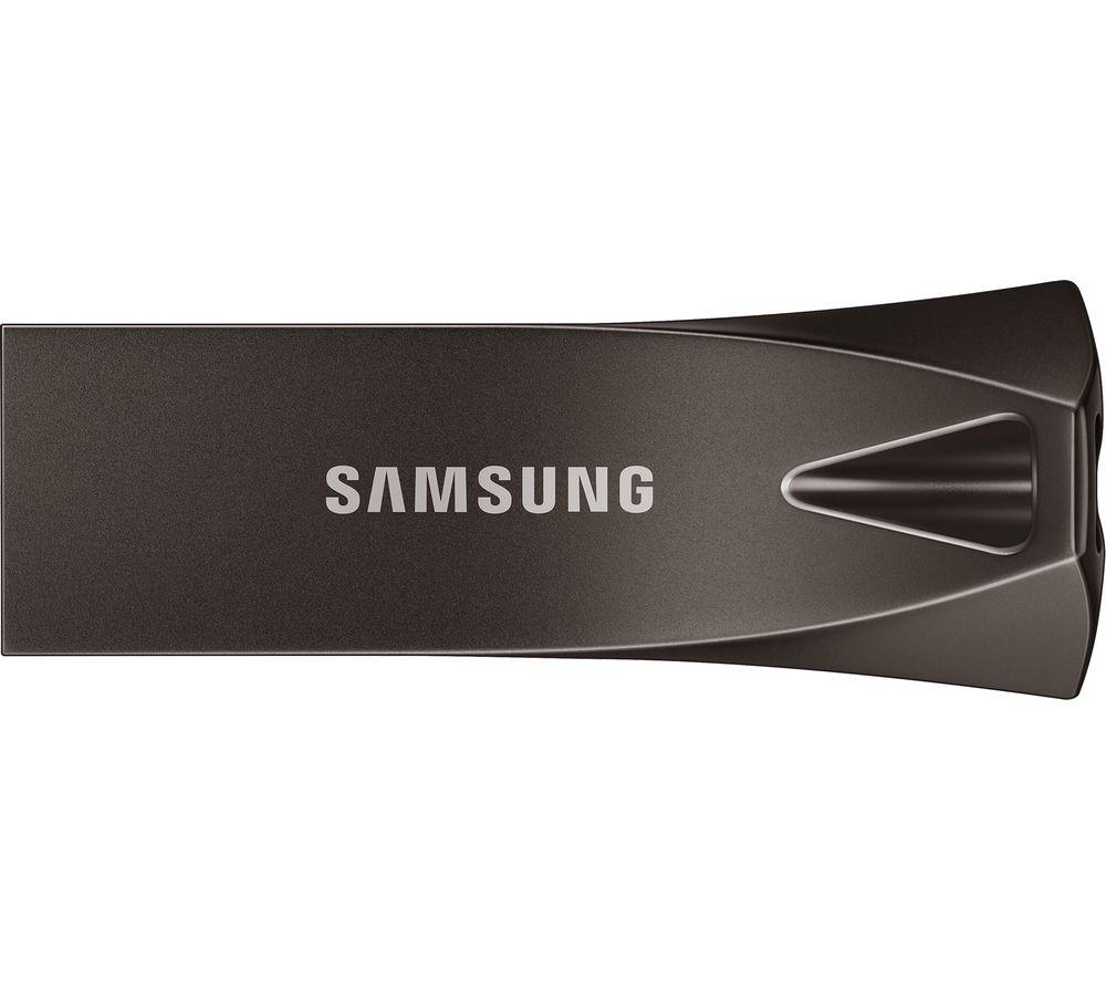 SAMSUNG Bar Plus USB 3.1 Memory Stick - 128 GB, Titan Grey, Silver/Grey