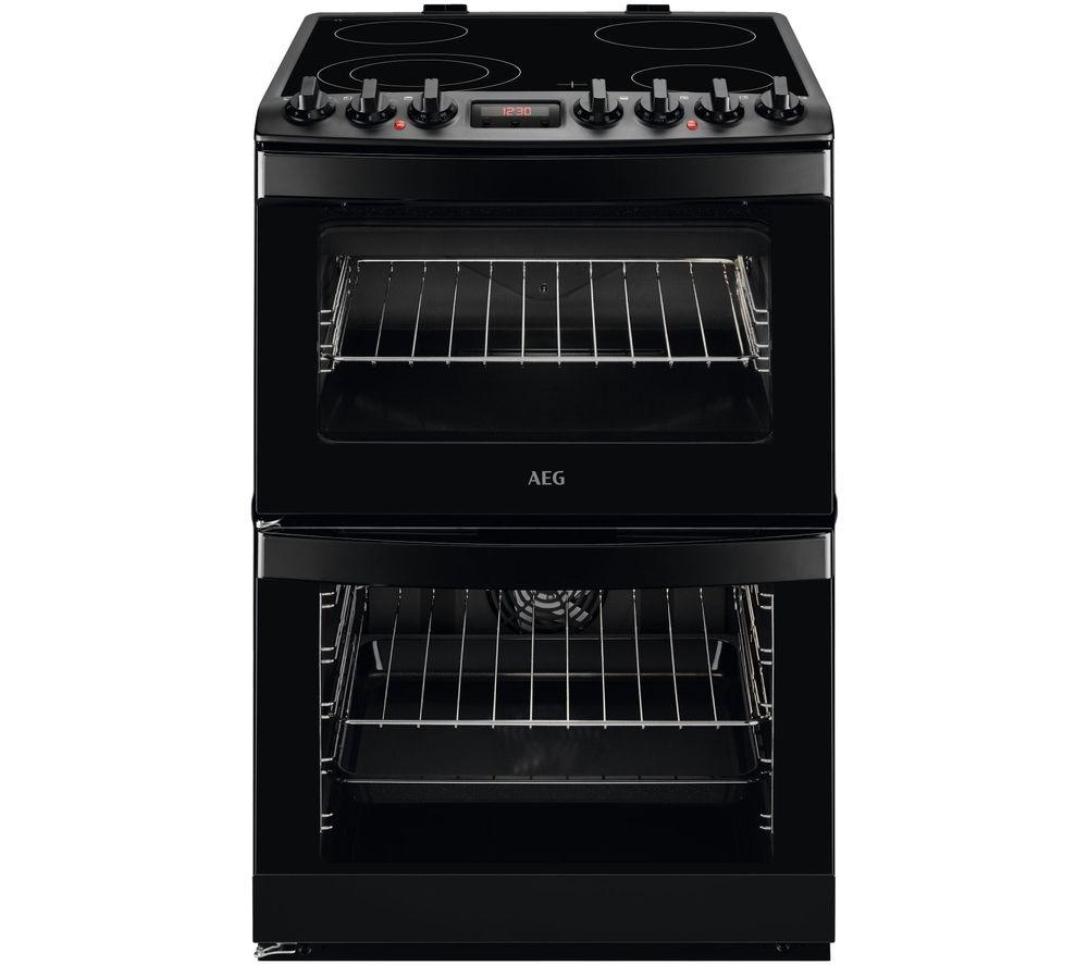 AEG 6000 SteamBake CCB6740MCB 60 cm Electric Ceramic Cooker - Matte Black