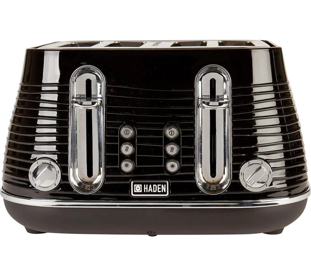 Haden Devon 204448 4-Slice Toaster - Black, Black