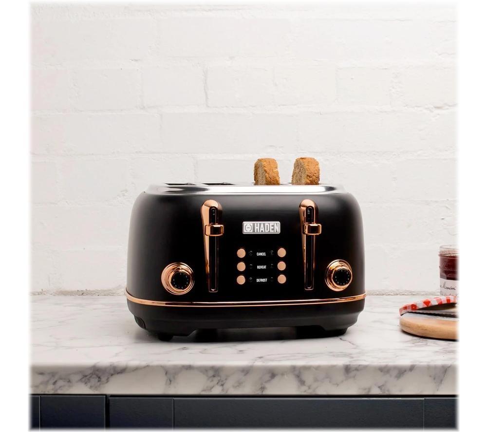 HADEN Heritage 205377 4-Slice Toaster - Black & Copper image number 7 of 8